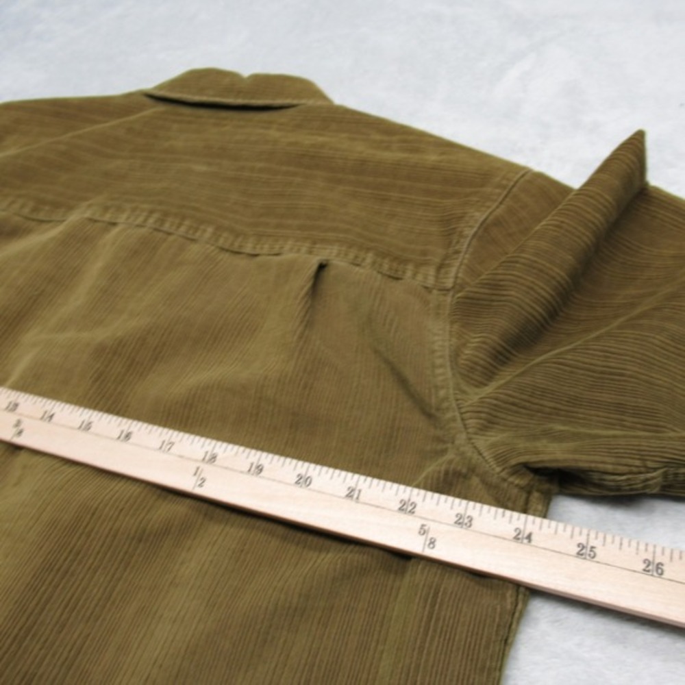 REI Corduroy Shirt Mens Large Green Pocket Button Up Long Sleeve‎ Midweight - Picture 14 of 15